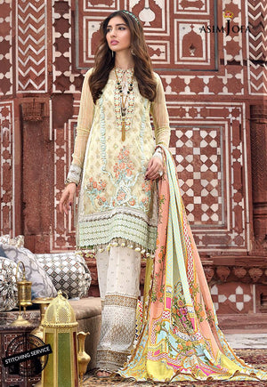 Asim Jofa Unstitched Luxury Formals Ajl-7B Embroidered