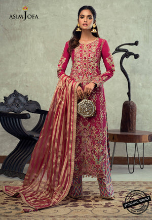 Asim Jofa Limited Edition Vol-1 2021 Ajle-23 Embroidered Chiffon 3 Pcs