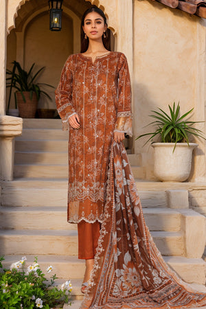 Amyrah By Sada Bahar Stitched 3 Piece Emb Festive Vol-03 Collection'2025-01 CKD-1047-Mustard