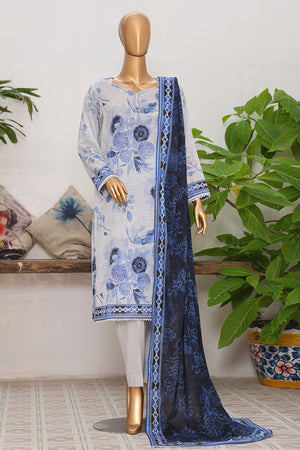 Vital Prints By HZ Unstitched 3 Piece Digital Printed Lawn Collection'2025-VPS-04-UNS