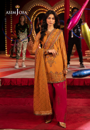 Asim Jofa Unstitched 3 Piece Luxury Festive Rejoice AJLFF-05 Embroidered Net 3 Pcs