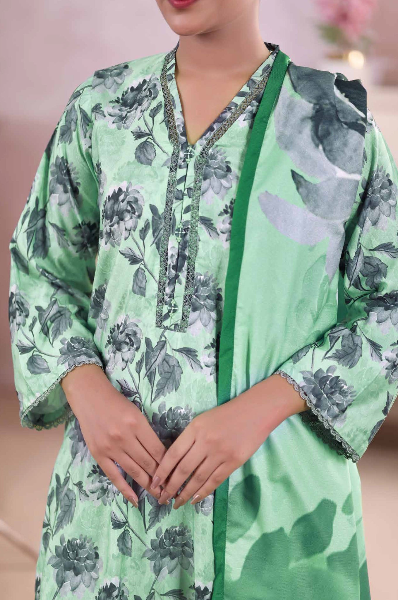 Khaas by Aizal Stitched 3 Piece Printed Ayudia Collection'2025-A-K-01