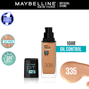 Maybelline New York- Fit Me Matte + Poreless Liquid Foundation SPF 22 - 335 Classic Tan 30ml - For Normal to Oily Skin - My Store