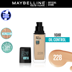 Maybelline New York- New Fit Me Matte + Poreless Liquid Foundation SPF 22 - 228 Soft Tan 30ml - For Normal to Oily Skin - My Store