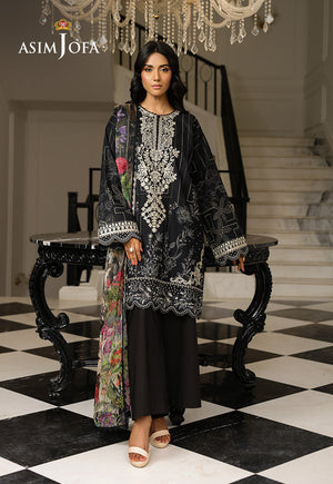Monochrome by Asim Jofa Unstitched 3 Piece Lawn AJMCH-12