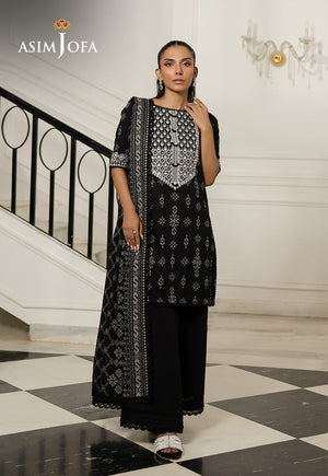 Monochrome by Asim Jofa Unstitched 3 Piece Lawn AJMCH-10