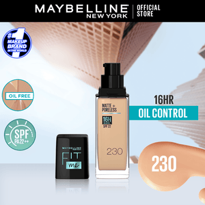Maybelline Ny New Fit Me Matte + Poreless Liquid Foundation Spf 22 - 230 Natural Buff 30Ml - For Normal To Oily Skin - My Store