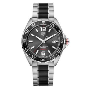 Tag Heuer Calibre 5 Two-Tone Stainless Steel Black Dial Automatic Watch for Gents - WAZ2011.BA0843
