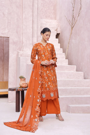 Dressline Cocktail UnStitched 3 Piece Premium Heavy Chikankari Cutwork Emb Bana Dora Digital Printed Lawn Collection