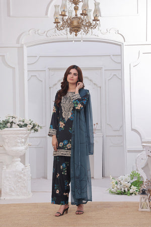 Midnight Murmurs By Feathers Lawn Collection'2025-AVENOR-FT482