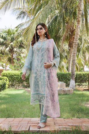 Dressline Silvana Ready-To-Wear 3 Piece Premium Heavy Chikankari Emb Bana Dora Lawn Collection