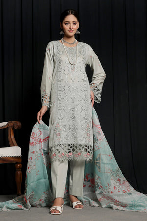 Dressline 3 Piece Emb Chikankari Lawn Suit 540