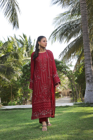 Dressline Semi Stitched 3 Piece Luxury Emb Chiffon Collection