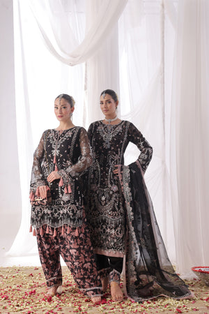 Dressline Ilaan Luxury Unstitched 3 Piece Emb Organza Dress