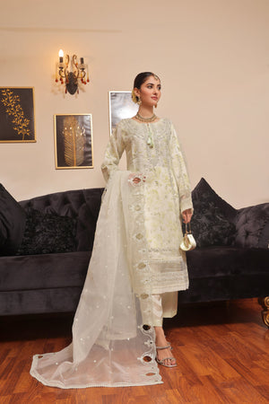 Haleema By Dressline Semi Stitched 3 Piece Organza Formals Collection'2025-haleema-L-semi-Stitched-green1