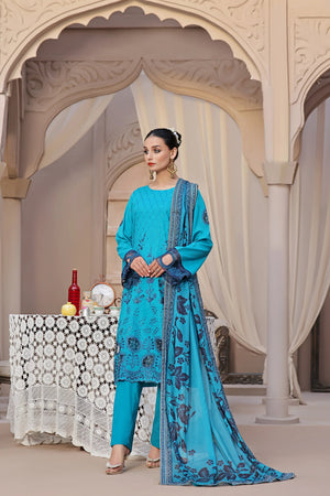 Dressline Semi Stitched 3 Pcs Emb Chikankari & Laserkari Lawn Collection