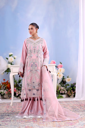 Shehnai By Dressline Unstitched 3 Piece Formals Collection'2025-shehnai-unstitched-powder-rose