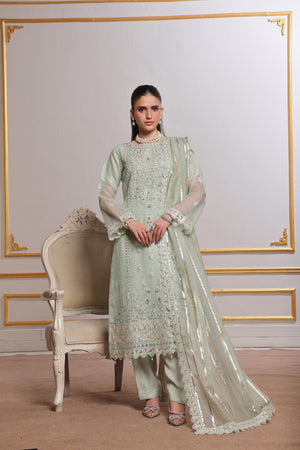 Dressline Red-Rose A Statement Of Elegance Semi Stitched Zari Aiyudiya Net Collection With Staple Lorex Dhari Dupatta & Raw Silk Grip Trousers