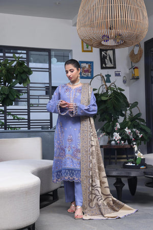 Dressline Semi Stitched 3 Pcs Luxury Emb Khaddar Collection