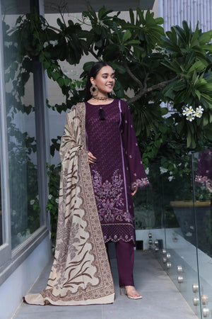 Dressline Semi Stitched 3 Pcs Luxury Emb Khaddar Collection