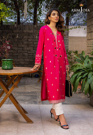 Asim Jofa Pret Essentials '23 Ajpe-06 (1-Pc) Embroidered Self Jacquard 1 Pc
