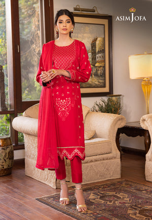 Asim Jofa Pret Essentials '23 Ajpe-22 (3-Pc) Embroidered Cambric 3 Pcs