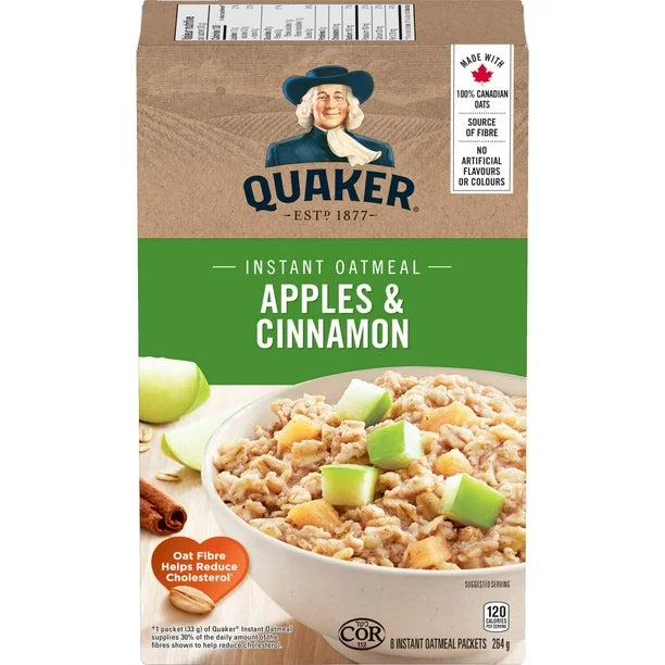 Quaker Apples & Cinnamon Oatmeal 264g - Snapcart.pk