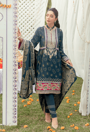 Sunehri Shaam By Al Zohaib Embroidered Jacquard Unstitched 3 Piece (06)