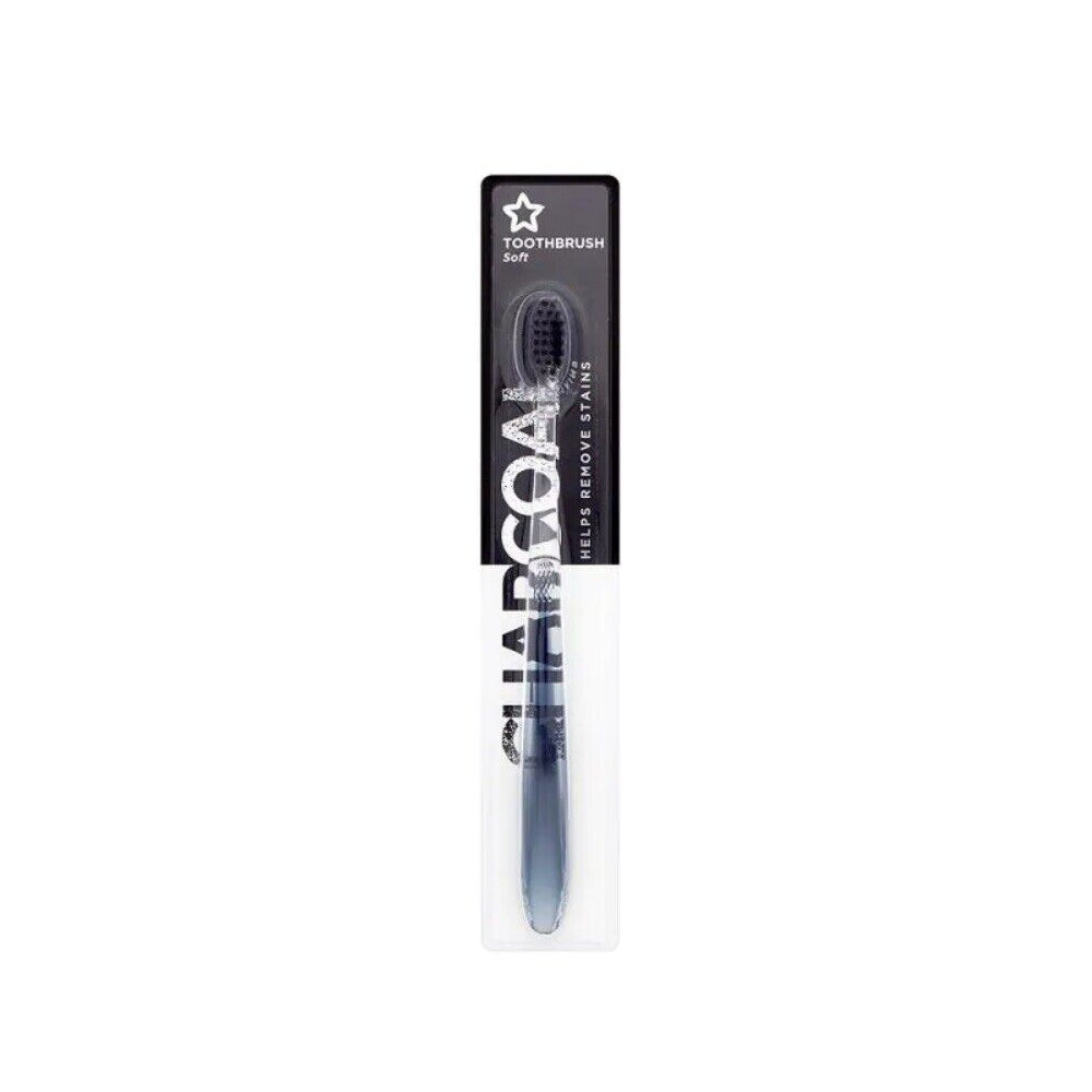 Superdrug Charcoal Toothbrush Soft Blue Superdrug