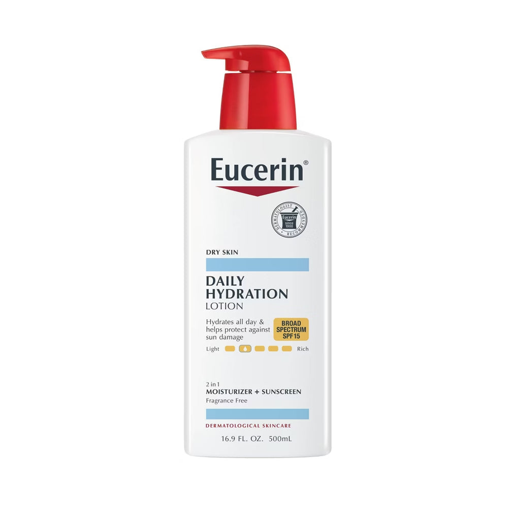 Eucerin Daily Hydration Lotion Broad Spectrum Spf-15 500ml - Snapcart.pk