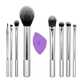 Real Techniques Disco Glam Limited Edition Silver Makeup Brush Set 9 PC