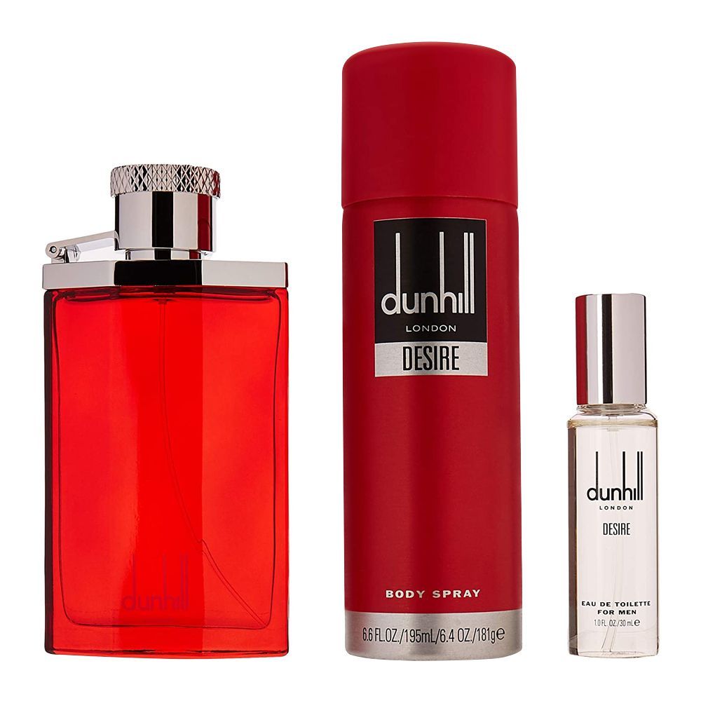 Dunhill Desire Red Men Set EDT 100Ml+Body Spray 195Ml+EDT 30Ml
