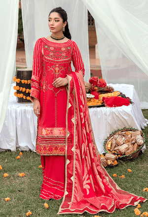 Sunehri Shaam By Al Zohaib Embroidered Jacquard Unstitched 3 Piece (08)