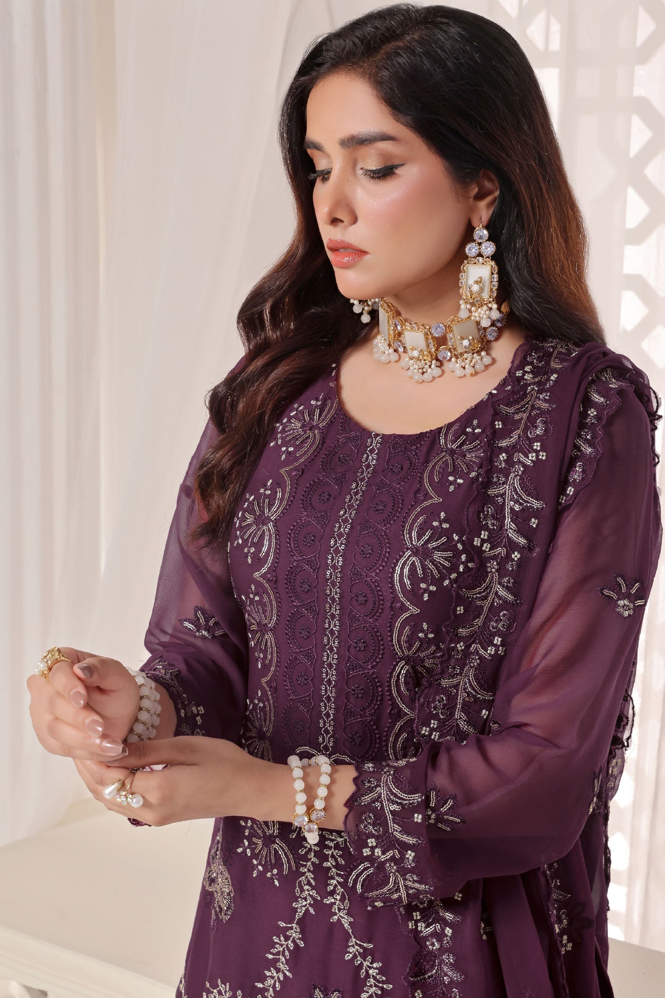 Myra By Soghat Stitched 3 Piece Luxury Emb Chiffon Collection'2025-Myra-08-Purple