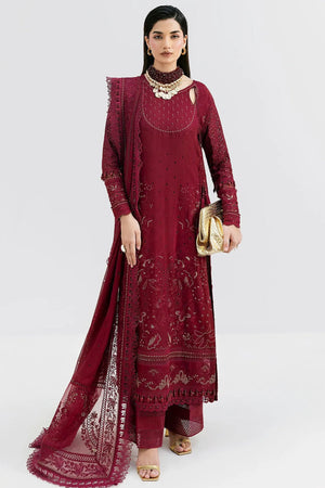 Luxe By Imrozia Serene Unstitched 3 Piece Luxury Formals Collection'2025-S-1089-Scarlet
