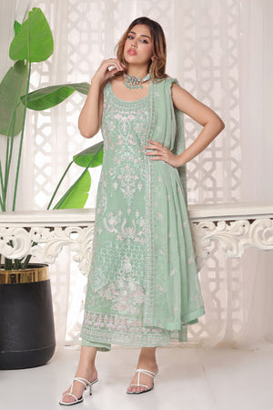 Myra By Soghat Stitched 3 Piece Luxury Emb Chiffon Collection'2025-Myra-10-Mint