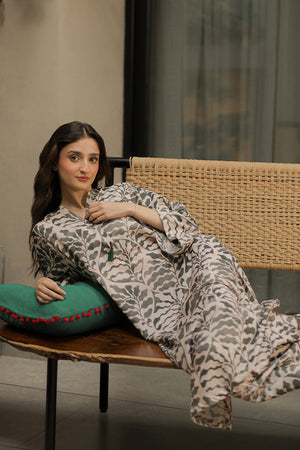 Everywear by Qariney Stitched 2 Piece Collection'2025-Sage Green