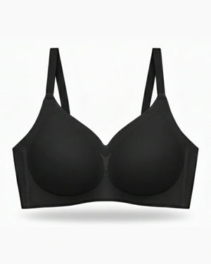 Padded Seamless Smooth Dot Bra - Black