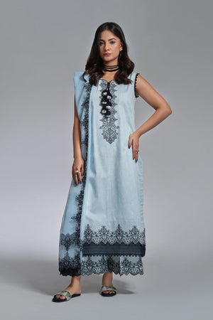 The Affordables By Mariam Malik Unstitched 3 Piece Digital Printed Lawn Collection'2025-Azure Noir