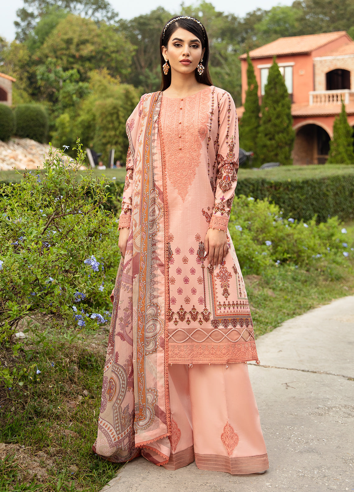 Springtime Ballet By Gulaal Unstitched 3 Piece Luxury Lawn Collection'2024-HESTIA (GL-L-24V1-12)