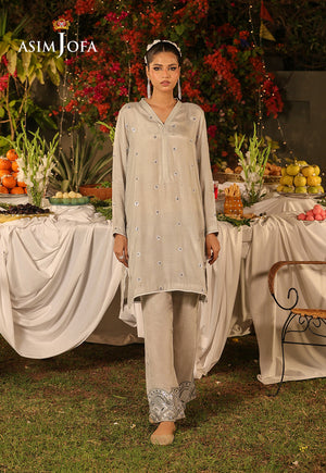 Asim Jofa Essential Pret Drop 8 Ajpb-172 Embroidered Raw Silk 2Pc