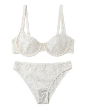 Non-Padded Bra Set - Camille - Skin