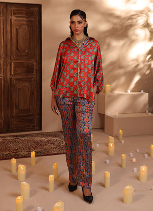 Zlooms 2 Pc Silk Formal Co-Ord Set - ZL25-C06-05