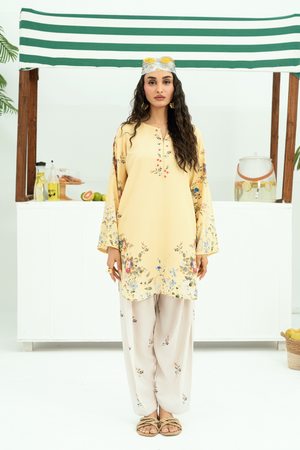 Raha By Amal Stitched Co Ords Cambric Vol-01 Collection'2025-SunFlower