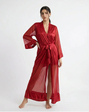 Gown Set - Rinny Silk - Red