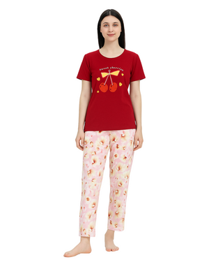 Cotton PJ Set - Blush Berry