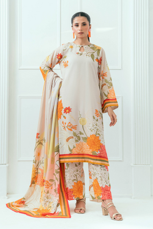 Amal Unstitched 3 Piece Printed Lawn Collection