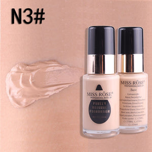 Miss Rose - Waterproof Moisturizing Oil Free Full Coverage Deep Whitener Liquid Foundation 30Ml - Beige 03 - My Store