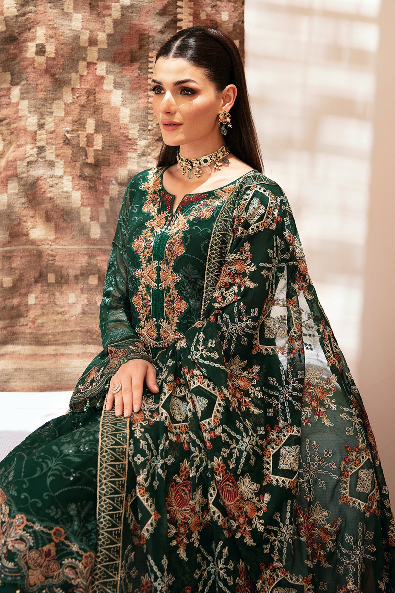 Kashish By Ramsha Unstitched 3 Piece Weightless Chiffon Vol-02 Collection'2024-K-207