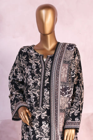 Bin Saeed Stitched 3 Piece Exclusive Printed Khaddar Vol-04 Collection'2025-WK-2394-Black